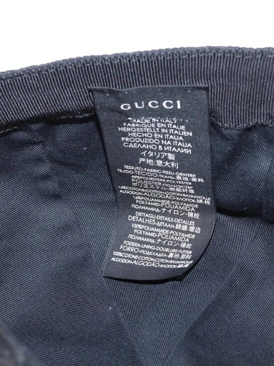 GUCCI Web Sherry Line GG Canvas Baseball Cap L Black 200035 204891 Auth ki6381 main image 13